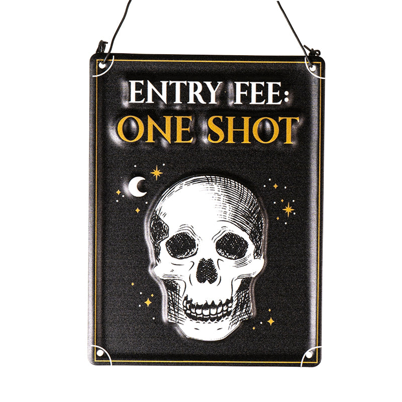 One Shot Hanging Sign Metal Plaque by Something Different UK