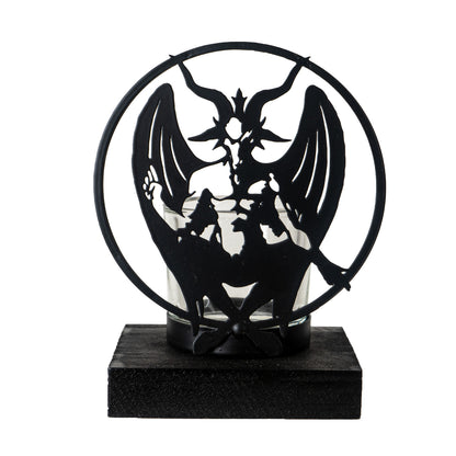 Personal Baphomet Tea Light Holder by Alchemy England Mystical Sabbatic Goat Figure with Wings Perfect for Gothic Candlelight and Home Decor 5.75? Tall