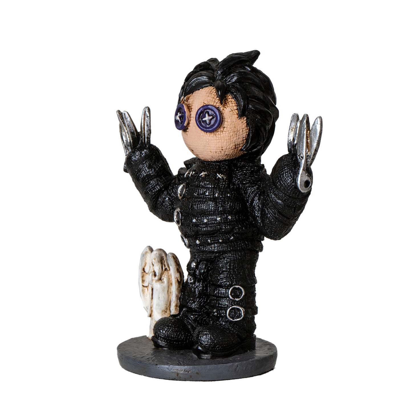 Pinheads Scissorhands Collectible Figurine by Ruben Macias Doll with Scissor Hands and Guardian Angel Statue Ideal for Gothic Decor or Unique Collectible Gift 4.75" Tall