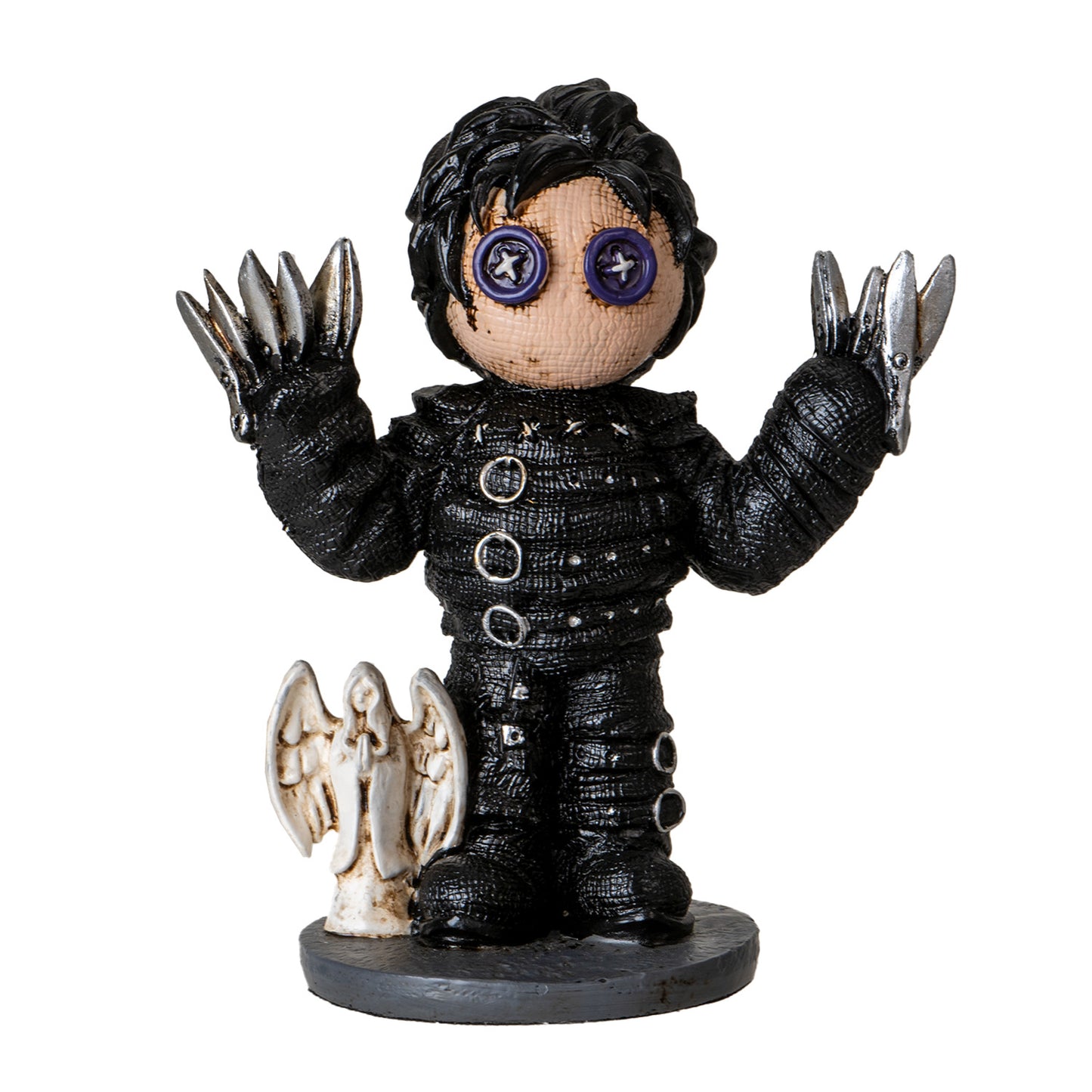 Pinheads Scissorhands Collectible Figurine by Ruben Macias Doll with Scissor Hands and Guardian Angel Statue Ideal for Gothic Decor or Unique Collectible Gift 4.75" Tall