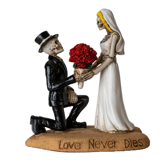 Til Death Do Us Part Skeleton Couple Figurine Love Never Dies Wedding Decor