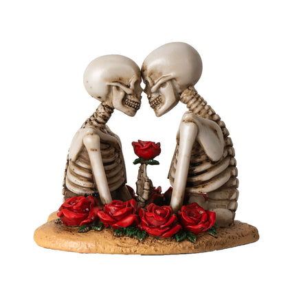 Til Death Do Us Part Skeleton Couple Figurine Love Never Dies Rose