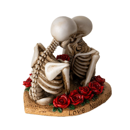 Til Death Do Us Part Skeleton Couple Figurine Love Never Dies Rose