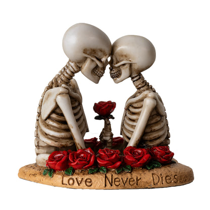 Til Death Do Us Part Skeleton Couple Figurine Love Never Dies Rose