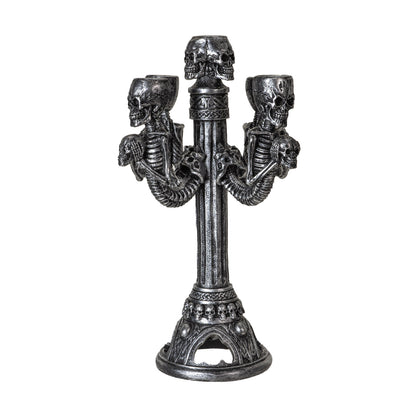 Skull Candelabra Candle Holder Gothic Skeleton Design