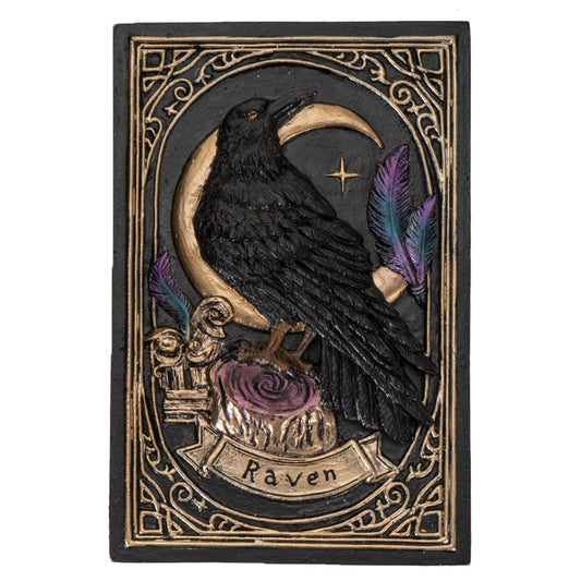 Raven Tarot Box with Moon and Feather Design