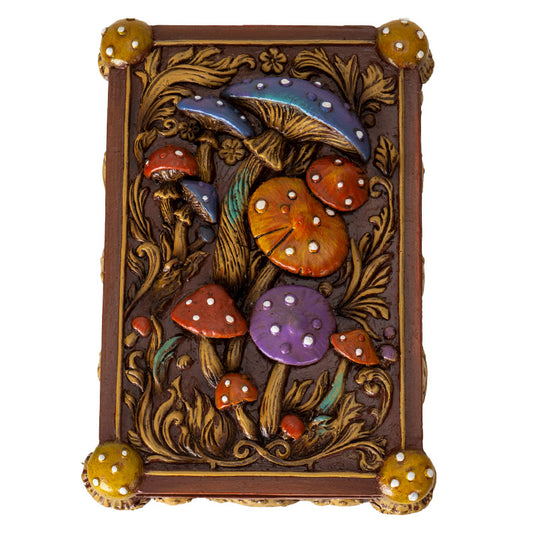 Enchanted Mushroom Tarot Box with Colorful Toadstool Forest