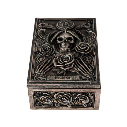 Muerte Tarot Box with Grim Reaper and Gothic Rose Design