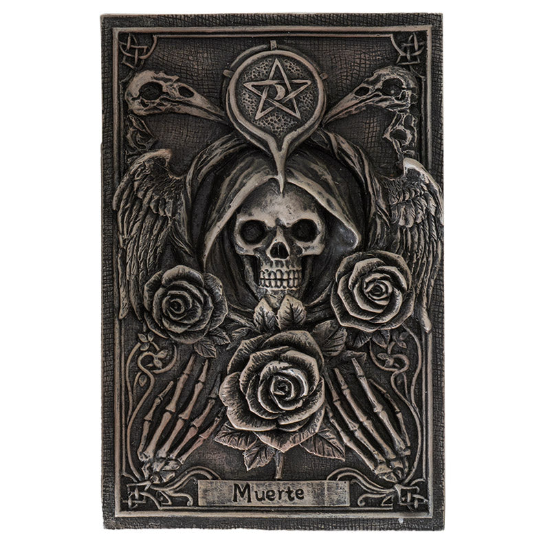 Muerte Tarot Box with Grim Reaper and Gothic Rose Design