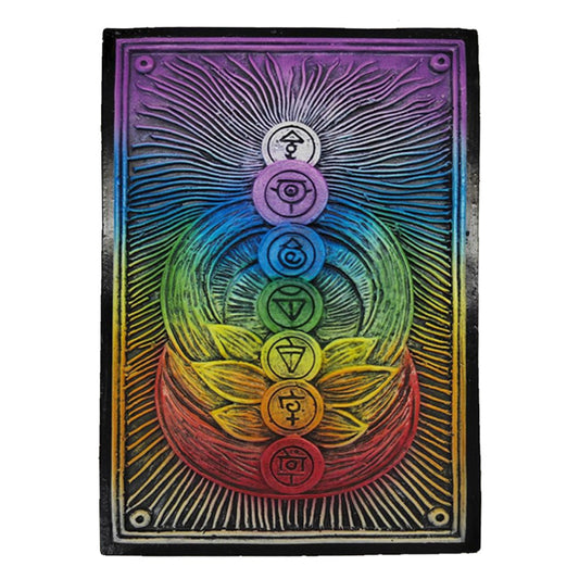 Chakra Rainbow Tarot Box with Vibrant Seven Chakra Symbols