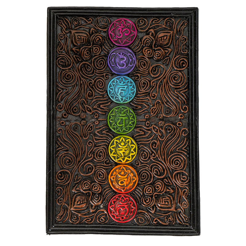 7 Chakra Energy Tarot Box with Ornate Swirl Patterns Design