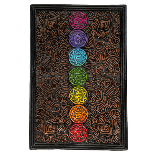 7 Chakra Energy Tarot Box with Ornate Swirl Patterns Design