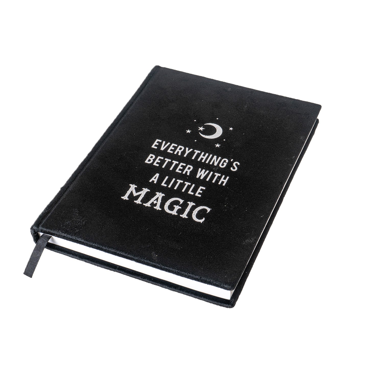 Everything?s Better with Magic Velvet Journal by Something Different UK A5 Sized Blank Hardcover Notebook for Journaling Creative Writing Witchy Gifts