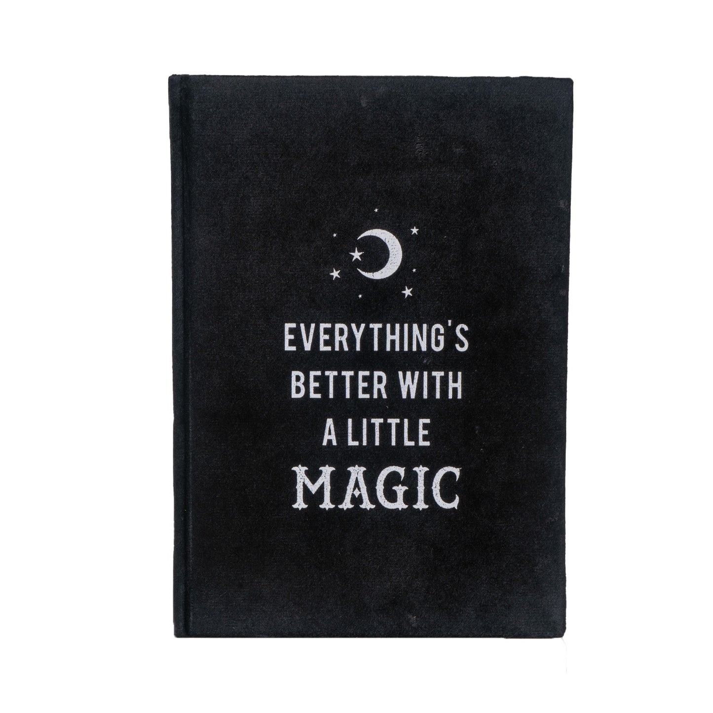 Everything?s Better with Magic Velvet Journal by Something Different UK A5 Sized Blank Hardcover Notebook for Journaling Creative Writing Witchy Gifts