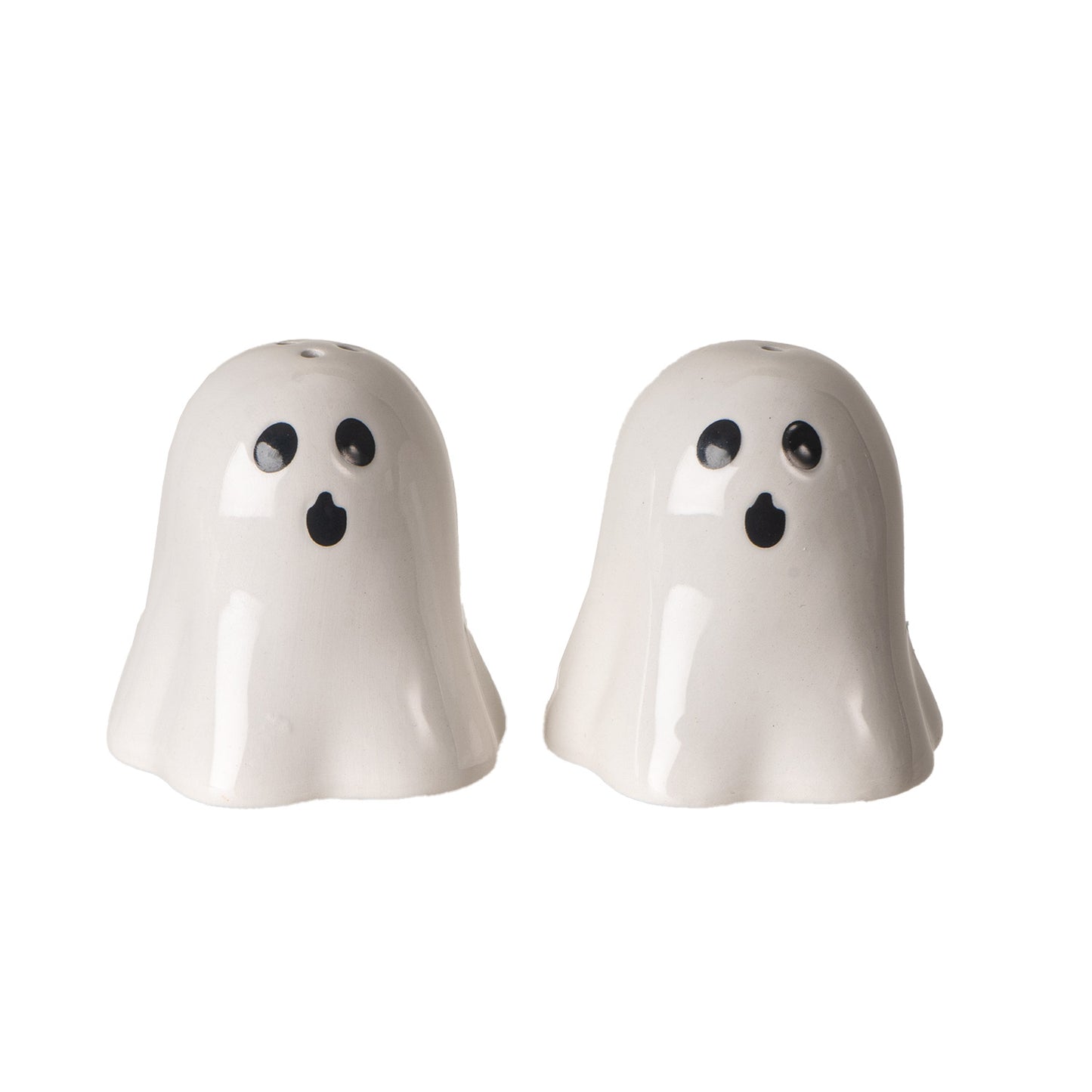 Spooky Ghost Salt and Pepper Shakers Cute Magnetic Ceramic Halloween Kitchen Salt and Pepper Shakers Set