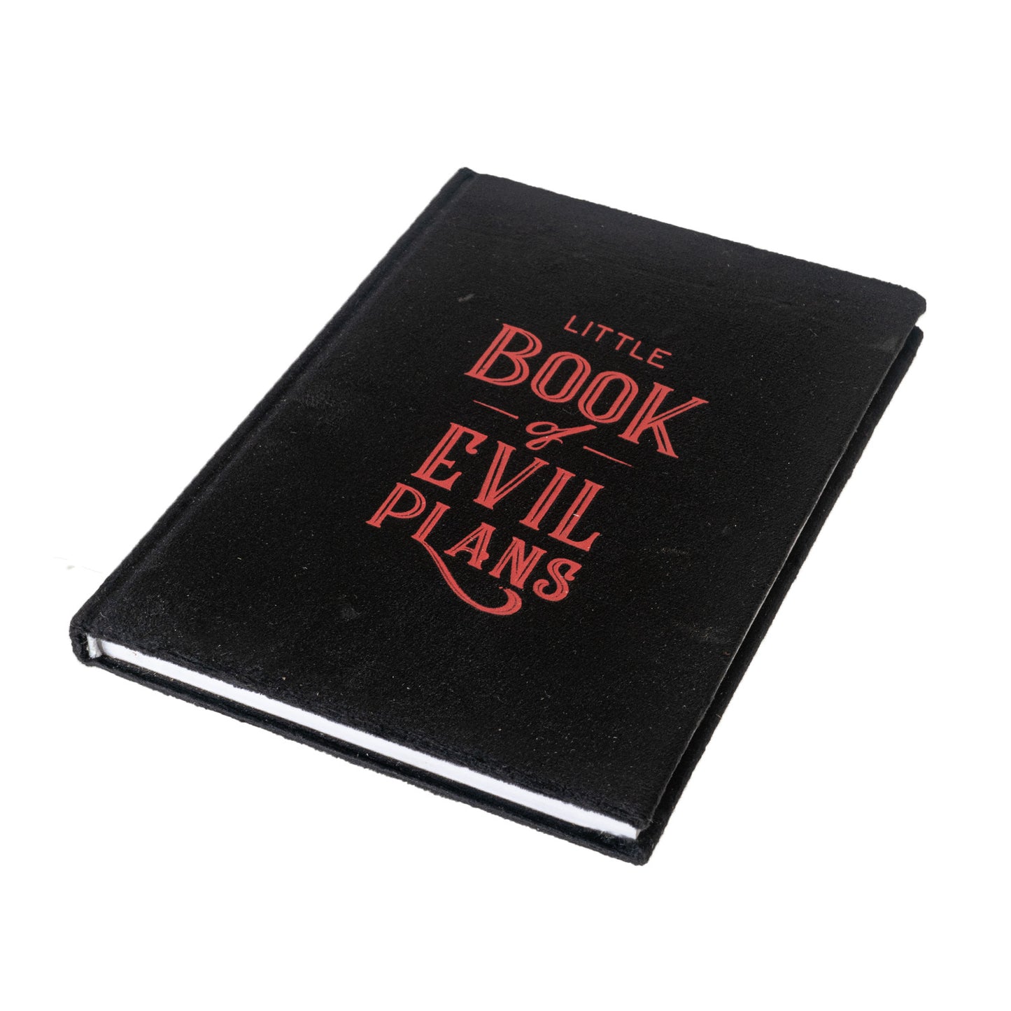 Little Book of Evil Plans Velvet Journal by Something Different UK A5 Sized Blank Hardcover Notebook for Journaling Creative Writing Witchy Gifts