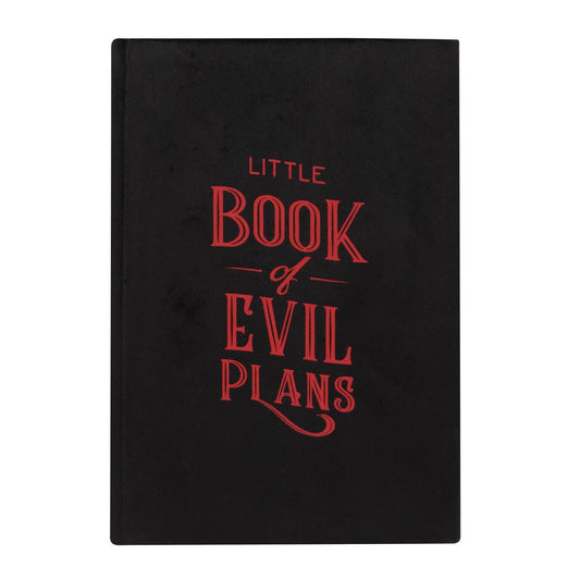 Little Book of Evil Plans Velvet Journal by Something Different UK A5 Sized Blank Hardcover Notebook for Journaling Creative Writing Witchy Gifts