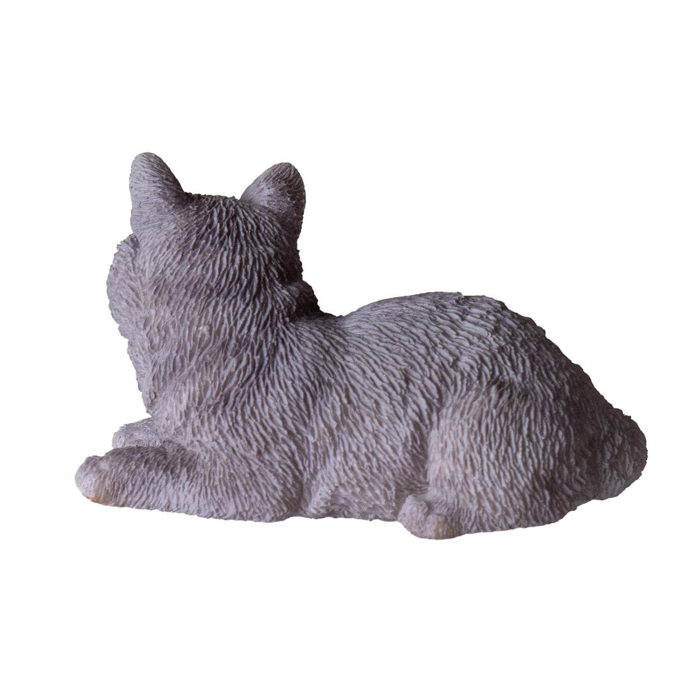 Short Hair 2.3" Long Kitten Figurine Adorable Lying Cat for Home Office or Living Room Decor Collectible