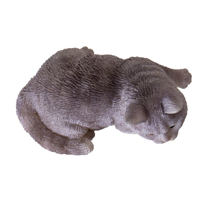 Short Hair 2.3" Long Kitten Figurine Adorable Lying Cat for Home Office or Living Room Decor Collectible