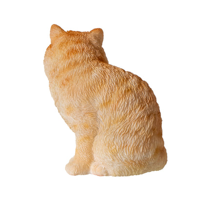 Exotic Short Hair 2.56" Tall Kitten Figurine Adorable Sitting Cat for Home Office or Living Room Decor