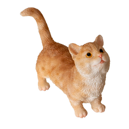 Mankiken Kitten 1.97" Tall Figurine Adorable Short-Legged Cat for Home Office or Living Room Decor