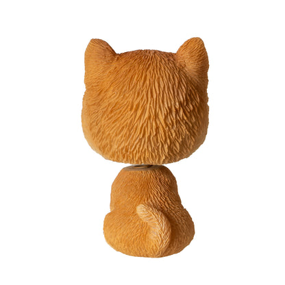 Shiba Inu 2.17" Tall Bobble Head Figurine Adorable Dog with Wobbling Head for Desk or Car Decor