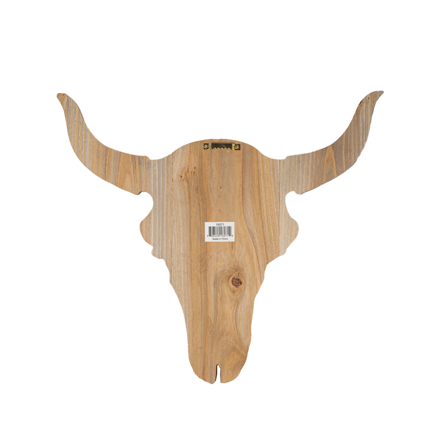 Western Cow Bison Skull Wall Plaque, MDF Board, Bull Horn Cutout, 15 inch Wide, Wall Art, Man Cave Decor