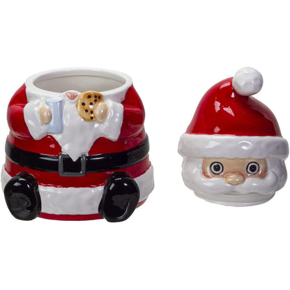 Pacific Giftware Xmas Christmas Santa Ceramic Cookie Jar