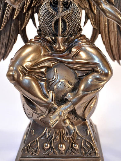 Baphomet Horned Goat God Statue - 15" - Cold Cast Bronze Resin by Maxine Miller