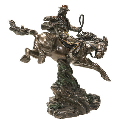 Galloping Into The Wild Cowboy Statue 8.5 Inches