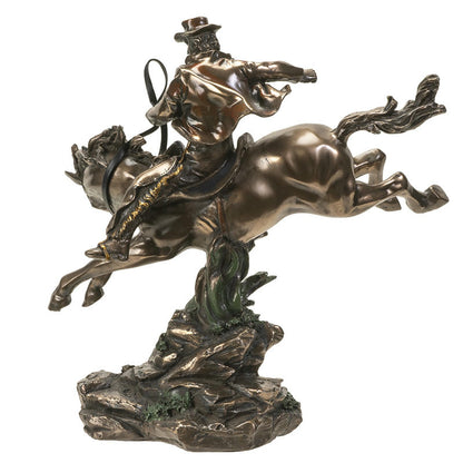 Galloping Into The Wild Cowboy Statue 8.5 Inches