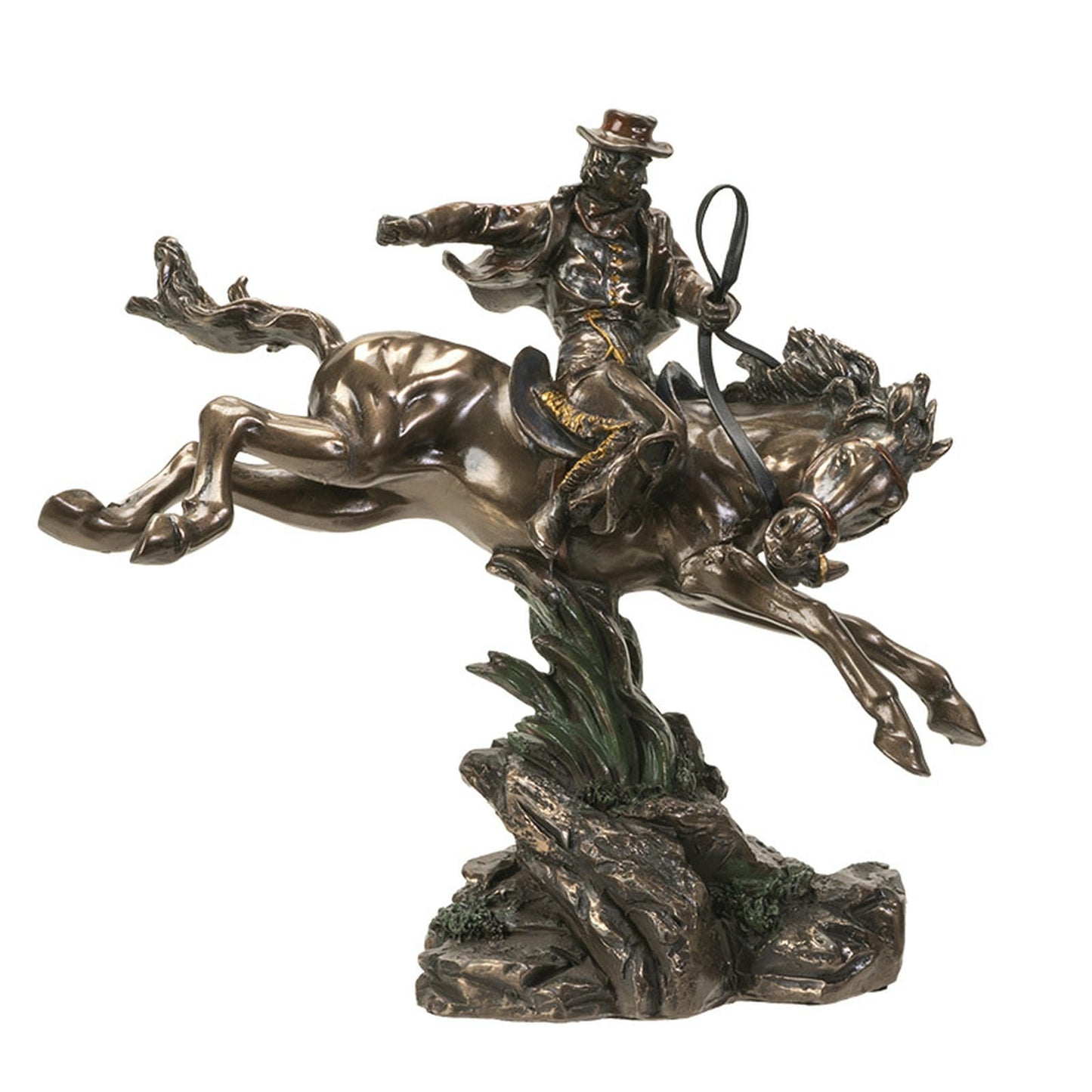 Galloping Into The Wild Cowboy Statue 8.5 Inches