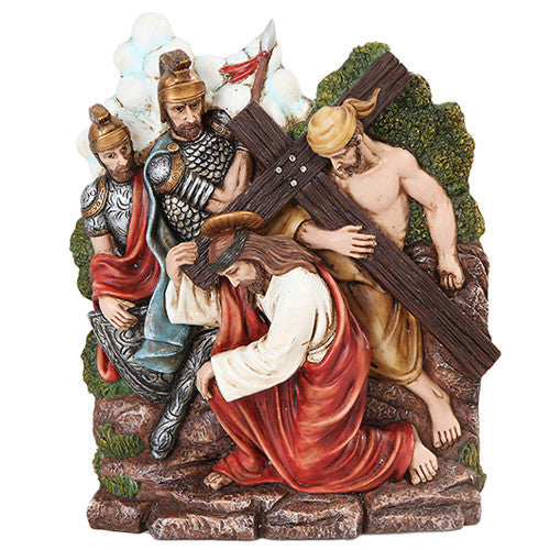 PTC 9.25 Inch Stations of The Cross Christ Carrying Cross Statue Figurine