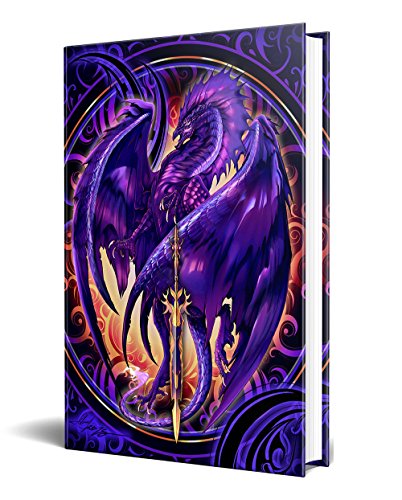 Dragon Fantasy Nether Blade Dragon Embossed Journal Diary Notebook with Strip 6" X 8"