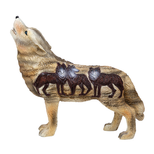 The Wolf Spirit Collection Aarwolf Earth Wolf Spirit Collectible Figurine