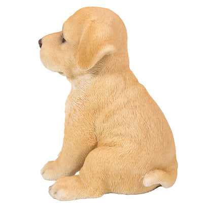 Pacific Giftware Adorable Seated Yellow Labrador Puppy Collectible Figurine Amazing Dog Likeness Hand Painted Resin 6.5