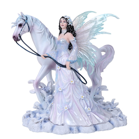 Winter Fairy With Horse Licensed Art Collectible Figurine By Nene Thomas