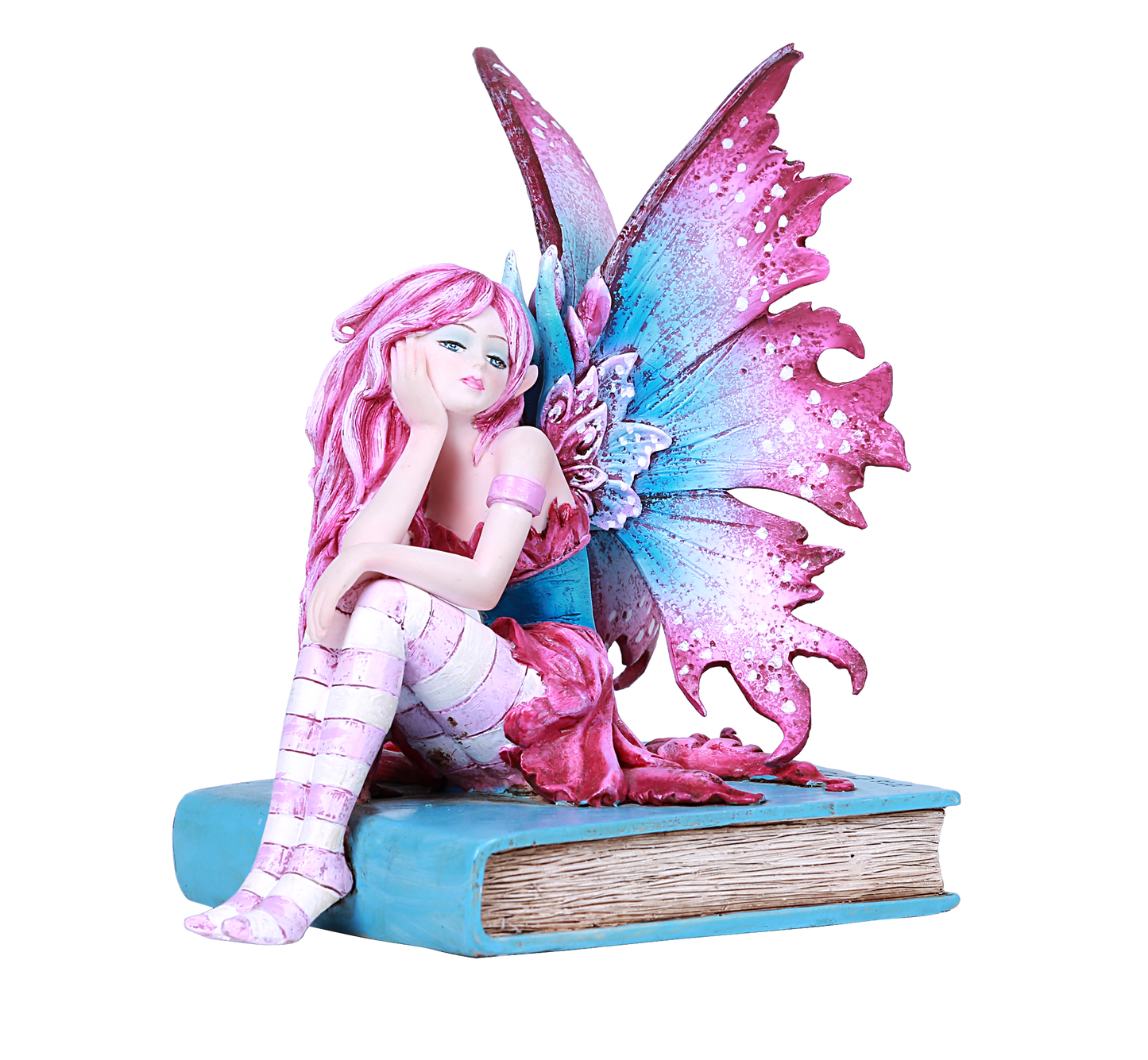 Thinking Library Book Faerie Statue by Amy Brown Book Worm Fairy Reading