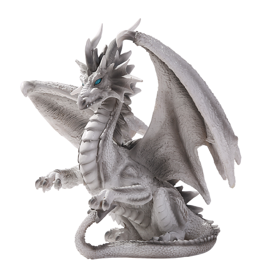 Checkmate White Mate Silver Mystical Dragon by Ruth Thompson Home Decor