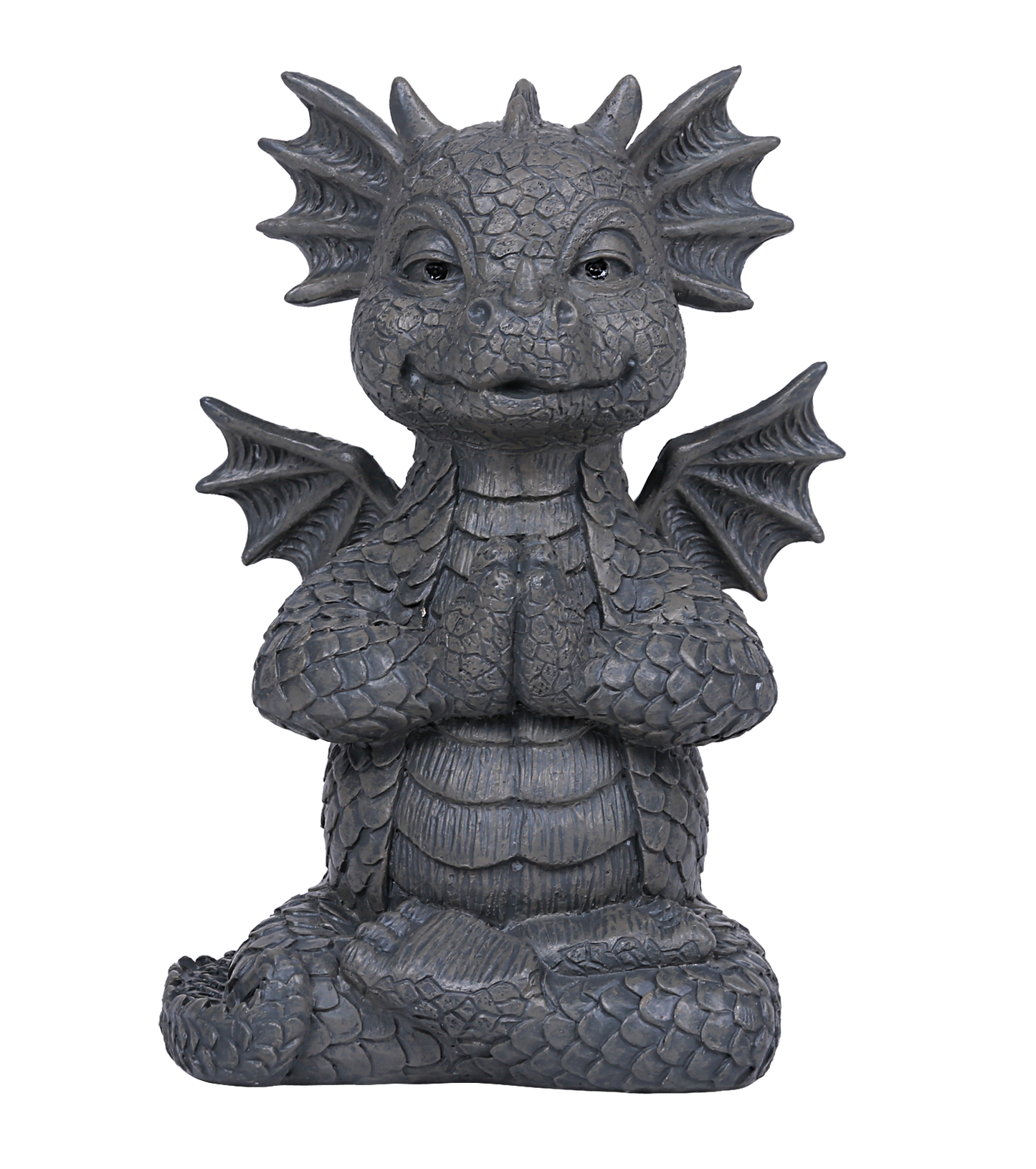 Small Meditating Yoga Dragon Garden Display Stone Finish Meditation Praying