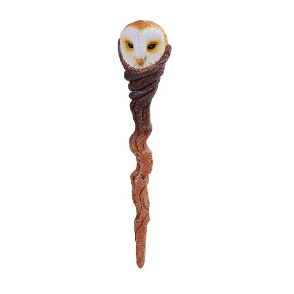 Pacific Giftware Owl Head Magic Resin Figurine Statue Wand