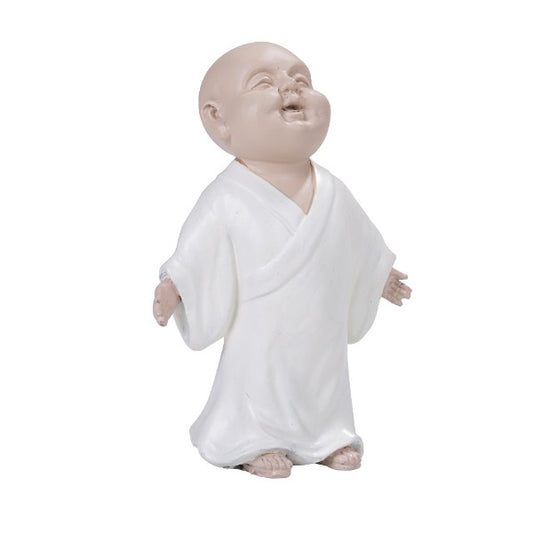 Colorful Joyful Monk Sings Praises Baby Buddha Resin Figurine