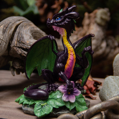 Pacific Giftware Dragon Fantasy Eggplant Dragon Resin Figurine