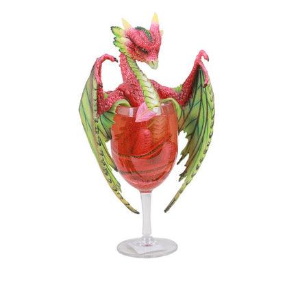 Pacific Giftware Liquor Daquiri Winged Dragon in Cup Resin Figurine By Stanley Morrison