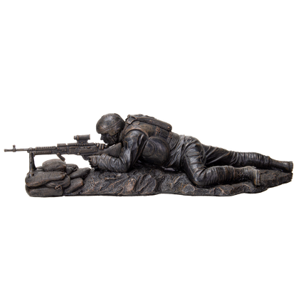 Pacific Giftware America's Finest Brave Soldier Laying Low Military Heroes Collectible Figurine