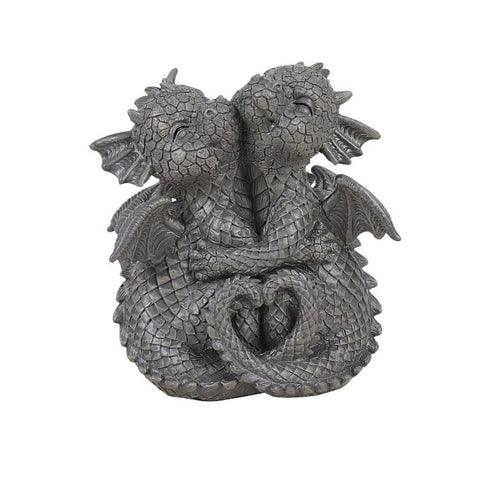 Garden Dragon Lovely Couple Garden Display Decorative Accent Sculpture Stone Finish 4.75 inch Tall