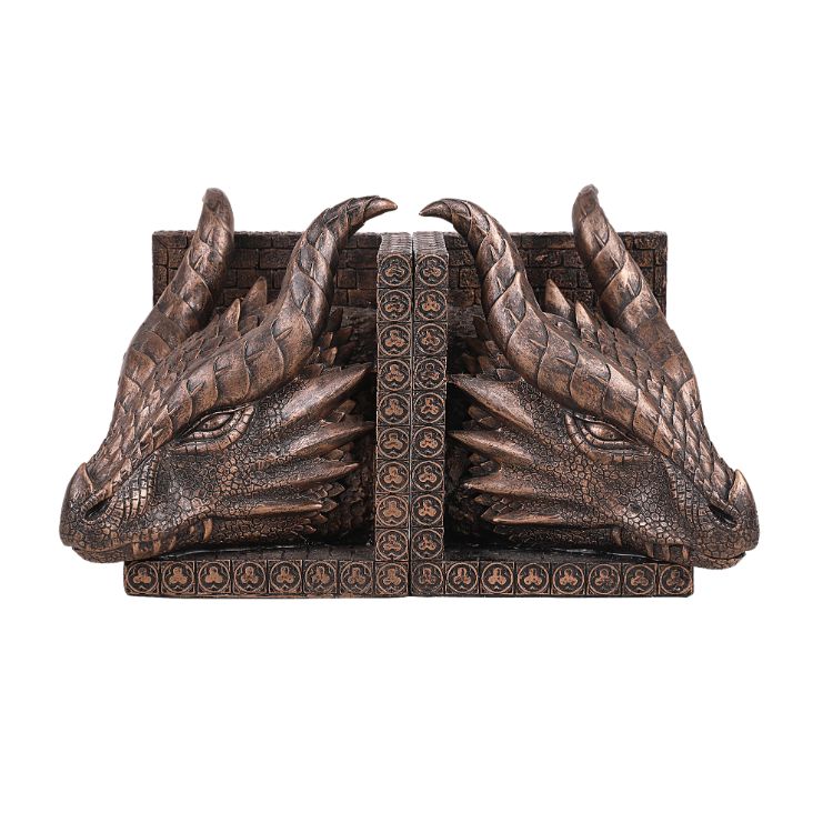 Fantasy Dragon Head Renaissance Medieval Decorative Resin Bookends