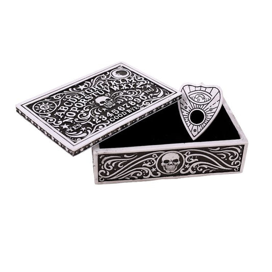 Mystical Spirit Black and White Ouija Board Trinket Box Home Decor