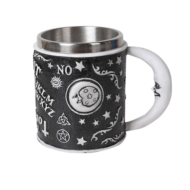 Mystical Magic Spirit Ouija Board Stainless Steel Rim Decorative Mug