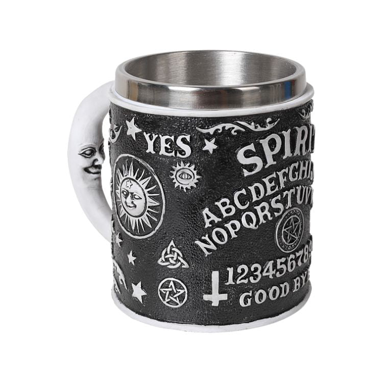 Mystical Magic Spirit Ouija Board Stainless Steel Rim Decorative Mug